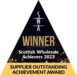 Winner of Scottish wholesale achievers 2022 Supplier Outstanding Achievement Award